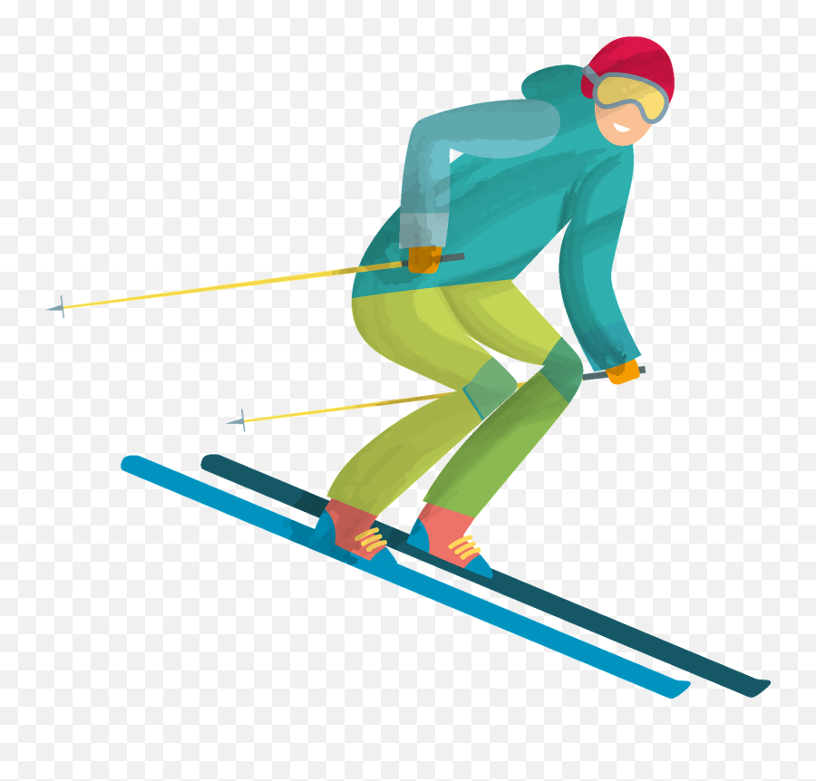 Ski Clipart - Person Skiing Clipart Transparent Emoji,Skiing Emoji