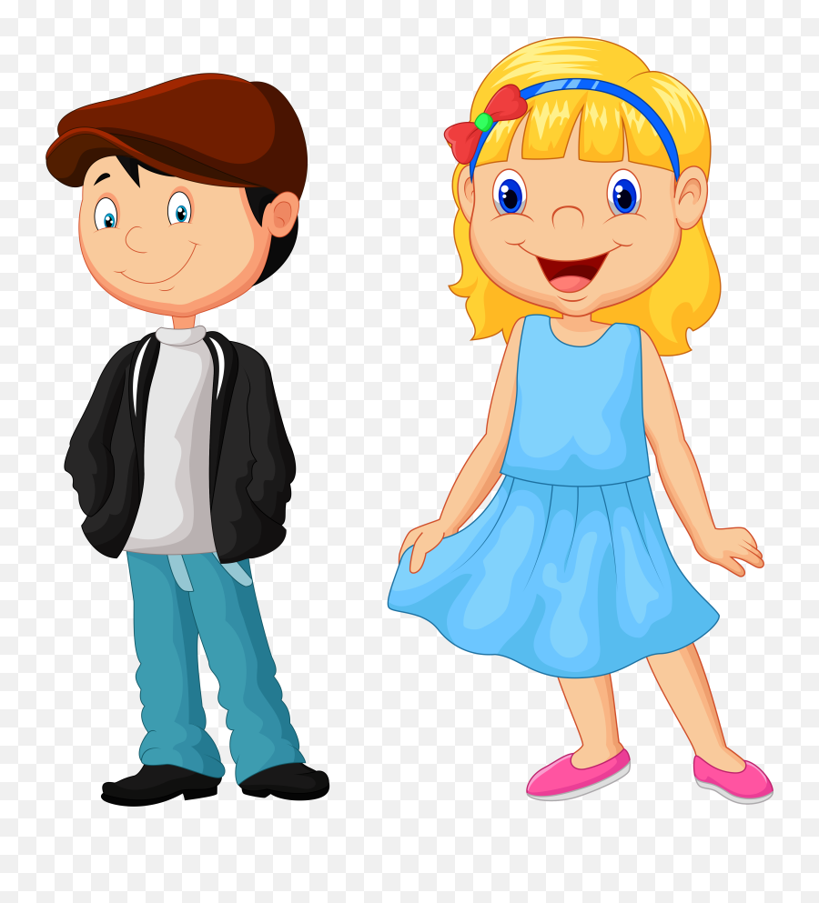 Digi Stamps - Boy And Girl Cartoon Png Emoji,Boy And Girl Emoji
