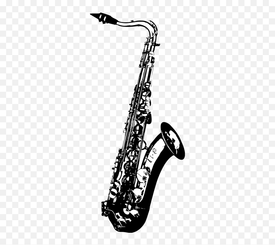 Saxophone Sax Woodwind - Saxophone Black And White Emoji,Roller Coaster Emoji
