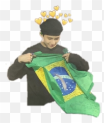 Bts Btstaehyung Brasil Brazil - Taehyung With Brazilian Flag 2019 Emoji,Brazil Emoji