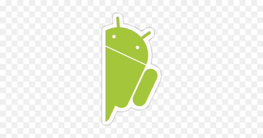 Android Peeking Sticker - Graphic Design Emoji,Peeking Emoji