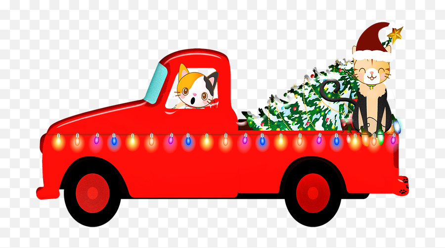 Christmas Truck Tree - Merry Christmas Daughter Clip Art Emoji,Pickup Truck Emoji