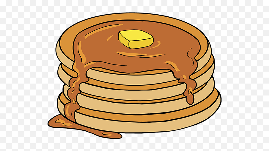 How To Draw Pancakes - Pancakes Drawing Emoji,Pancake Emoji