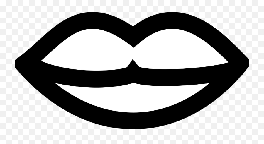 Lips Kiss Kissing - Gambar Kartun Mulut Hitam Putih Emoji,Kissing Face Emoji