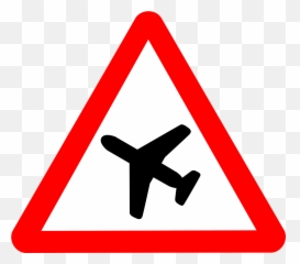 Airplane Transportation Symbol Icon - Low Flying Aircraft Road Sign Emoji,Airplane Emoticon