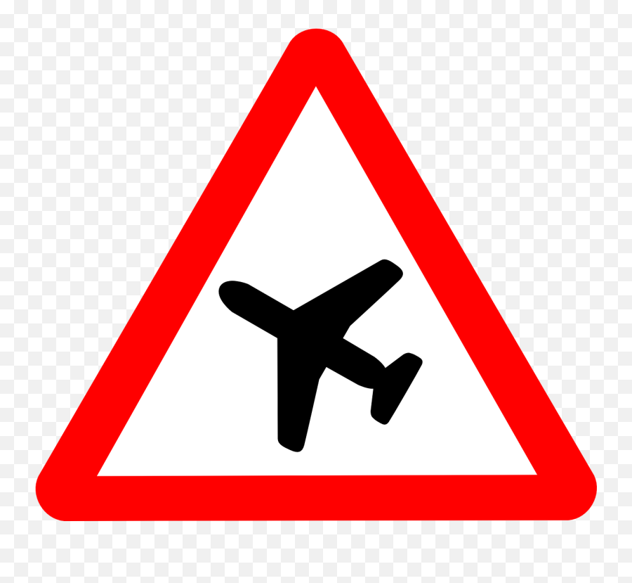 Airplane Transportation Symbol Icon - Low Flying Aircraft Road Sign Emoji,Airplane Emoticon