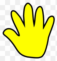 Handprint Clipart Right - Art Yellow Emoji