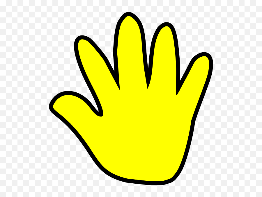 Handprint Clipart Right - Clip Art Yellow Hand Emoji,Jazz Hands Emoji