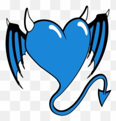 Blue - Love Devil And Angel Drawing Emoji,Angel Devil Emoji