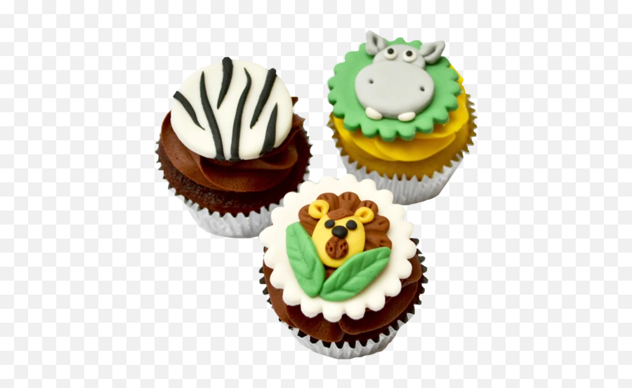 Safari Animals Cupcakes - Cupcake Emoji,Emoji Birthday Cupcakes