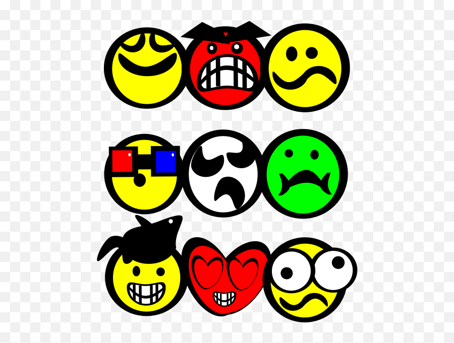 Three Sets Of Joint Emoticons - Gambar Kartun Smile Keren Emoji,Emoticons
