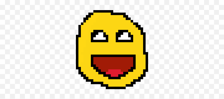 Troll Face - Happy Face Pixel Emoji,Trollface Emoticon