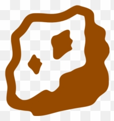 Brown Rock Icon - Red Emoji