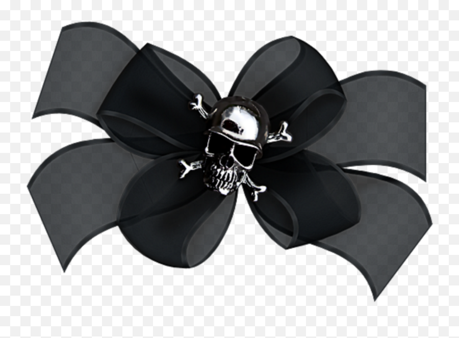 Mq Black Bow Bows Ribbon Skull - Portable Network Graphics Emoji,Black Bow Emoji