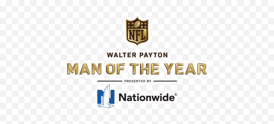 Nfl Man Of The Year - Walter Payton Man Of The Year Logo Emoji,Man Football Trophy Emoji