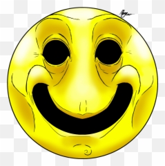 Free Crazy Happy Face Download Clip Art - Creepy Smiley Png Emoji