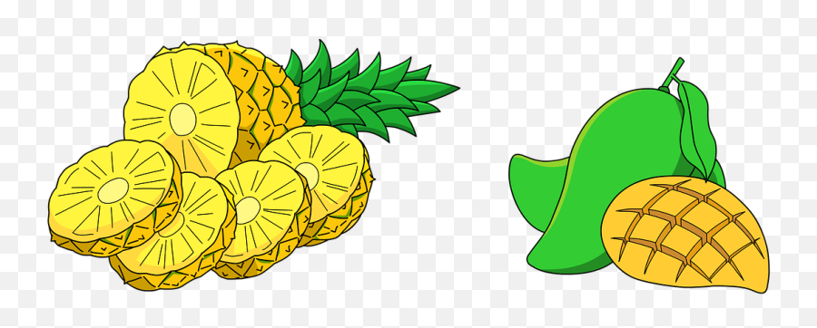 Pineapple Mango Fruit Food Fresh - Pineapple Emoji,Mango Fruit Emoji