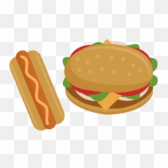 Cheeseburger clipart face Transparent - Hot Dog And Hamburger Clipart No Background Emoji