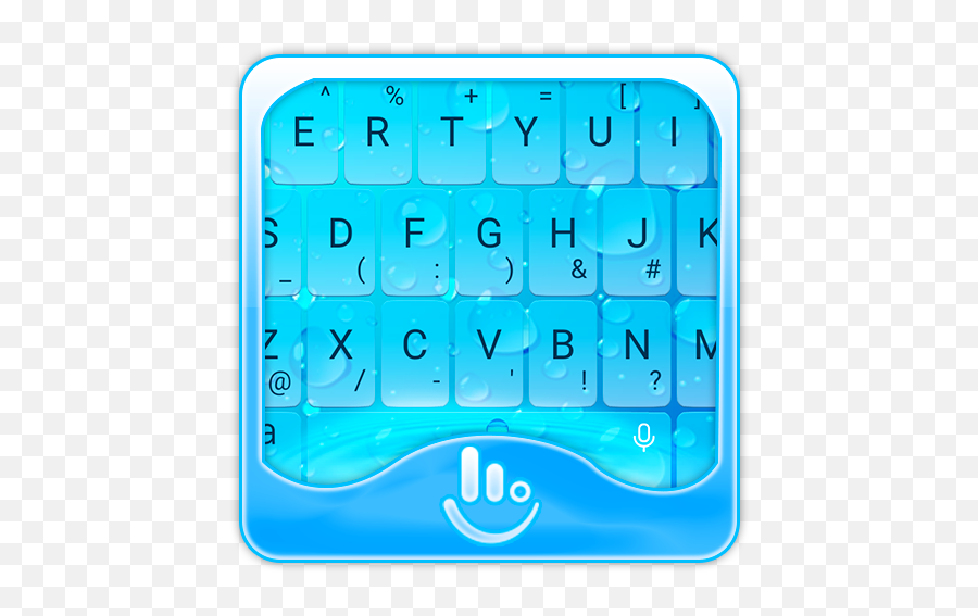 Blue Water Drops Keyboard - Computer Keyboard Emoji,Water Drops Emoji