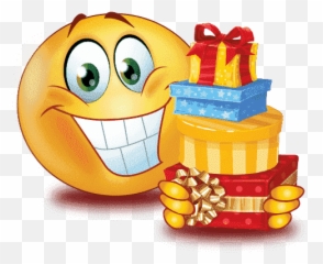 Birthday Party Hard Emoji Png Image - Christmas Presents Clipart,Birthday Emoji Art