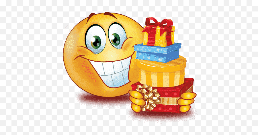 Birthday Party Hard Emoji Png Image - Christmas Presents Clipart,Birthday Emoji Art