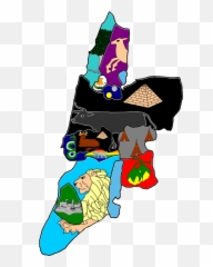 Flag Map Of Twelve Tribes Israel - 12 Cartoon Emoji