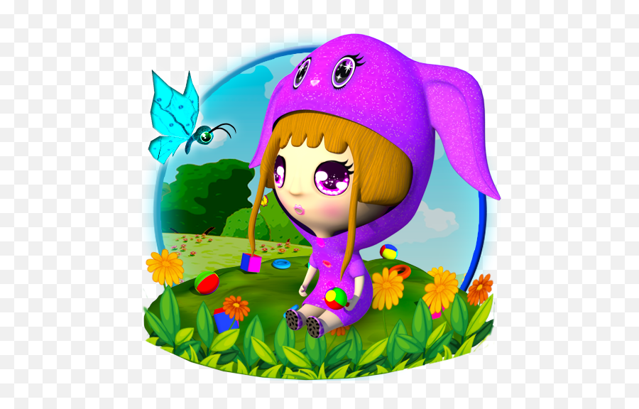 Pink Little Girl 3d Launcher Theme - Google Playu0027de Uygulamalar Cartoon Emoji,Toung Emoji