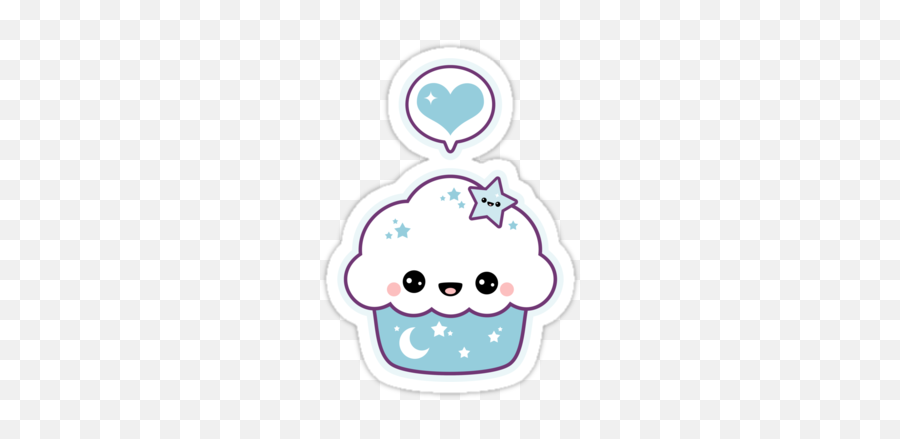 Kawaii Space Cakeu0027 Sticker By Sugarhai Porcelaine Dessin - Cute Cake Stickers Png Emoji,Cupcakes De Emojis