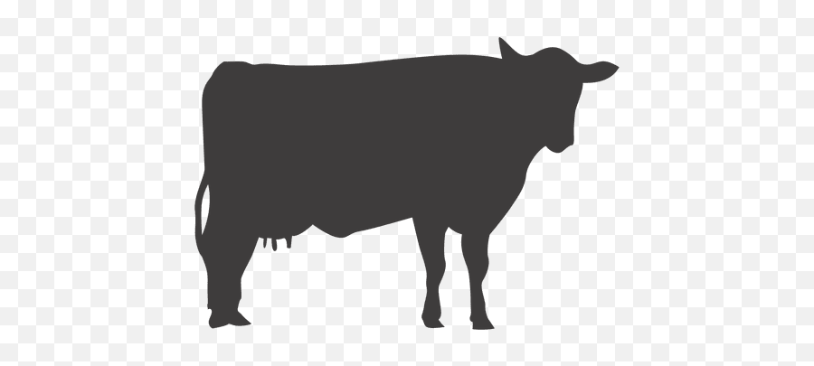 Dairy Cattle Silhouette Ox Livestock - Cow Vector Png Emoji,Cow Man Emoji