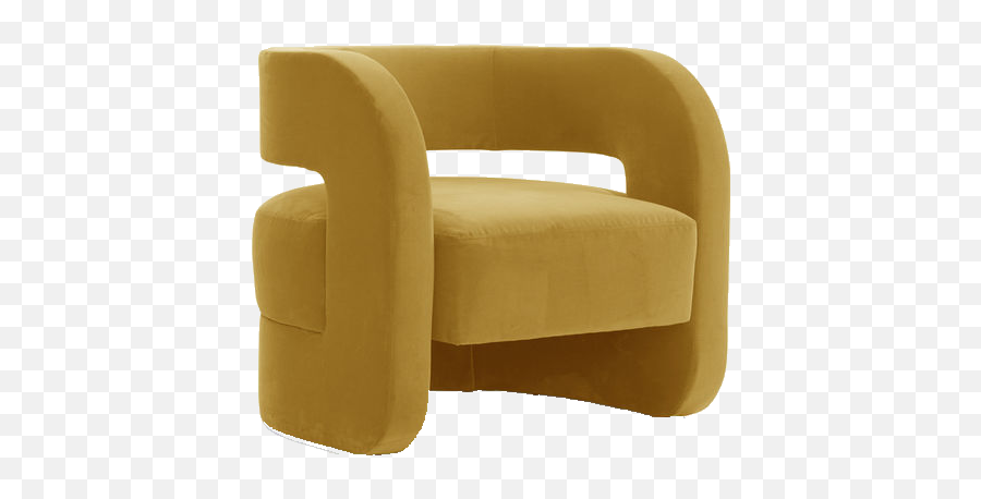 Saffron Yellow Accent Chair - Solid Emoji,Chair Emoji