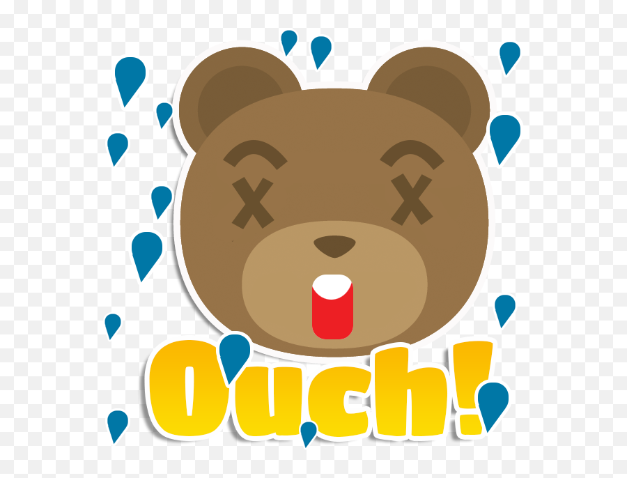 Free Cutest Teddy Rama Sticker Pack Hd Freelancer - Happy Emoji,Ouch Emoji