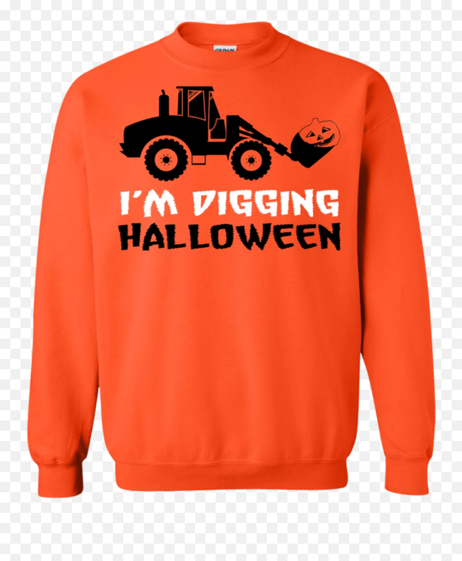 Pumpkin Face Tractor Iu0027m Digging Halloween Cute Ls Shirt - Ain T Christ Like Kanye West Emoji,Tractor Emoji