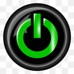 Power Button Green And Black - Icon Emoji