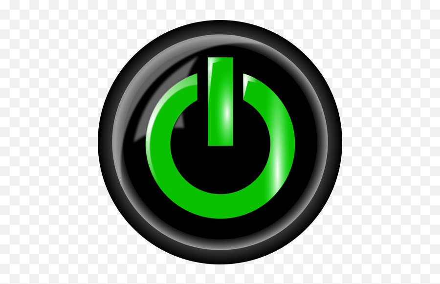 Power Button Green And Black - Green Power Button Icon Emoji,Power Ranger Emoji