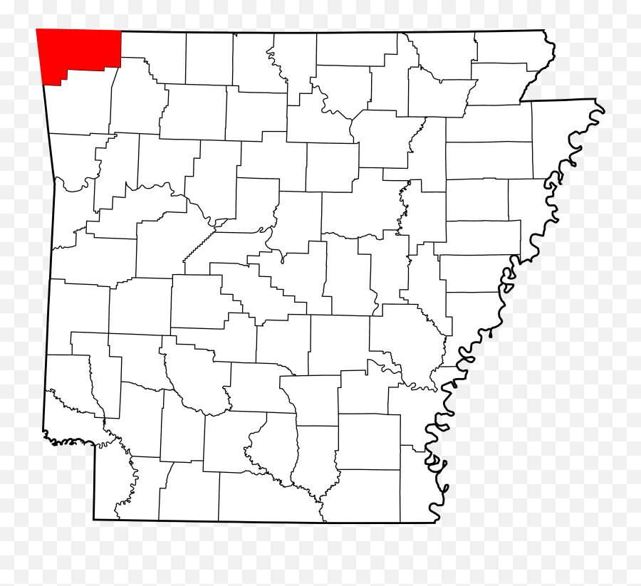 Map Of Arkansas Highlighting Benton County - Benton County Arkansas Location Emoji,List Of Apple Emojis