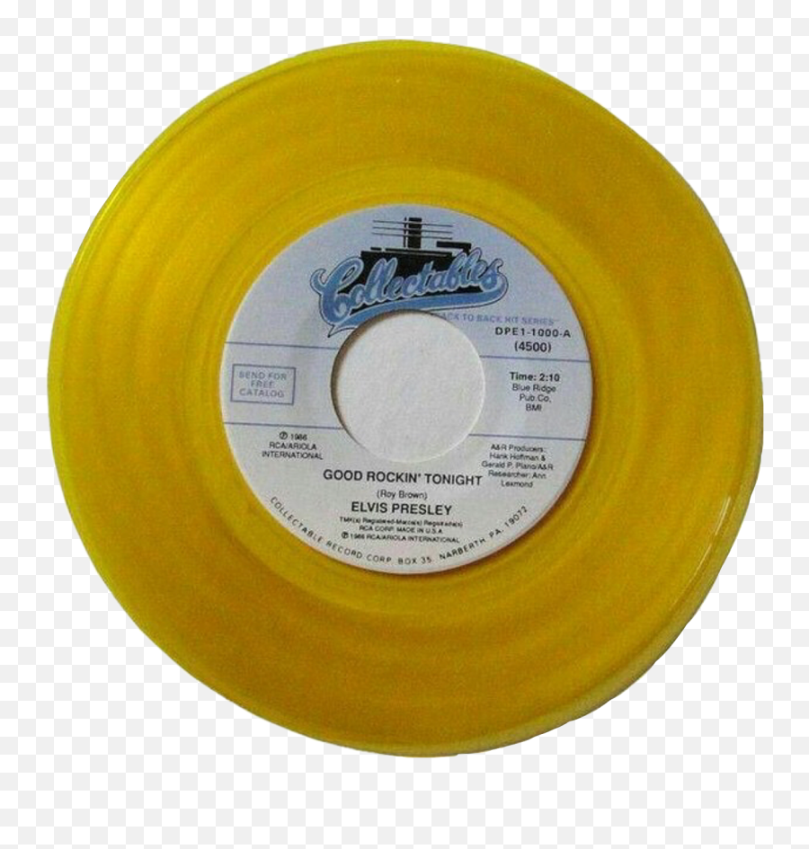 Yellow Vinyl Music Elvis Sticker By - Solid Emoji,Rockin Emoji
