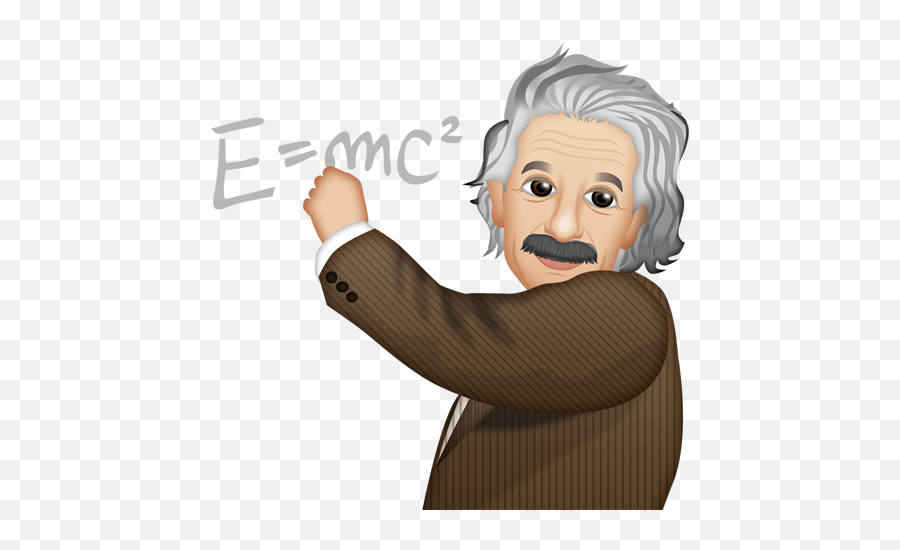Say It With Einstein - Einstein Emoji,Arms Up Emoji