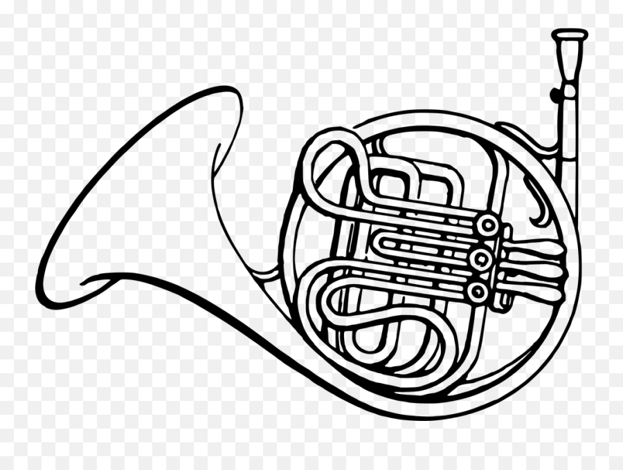 French Horn Instrument - Draw A French Horn Emoji,French Horn Emoji