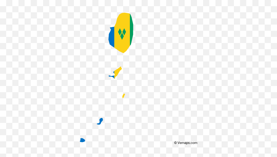 Flag Map Of Saint Vincent And The - St Vincent And The Grenadines Flag Map Emoji,Emoji Flags Meaning
