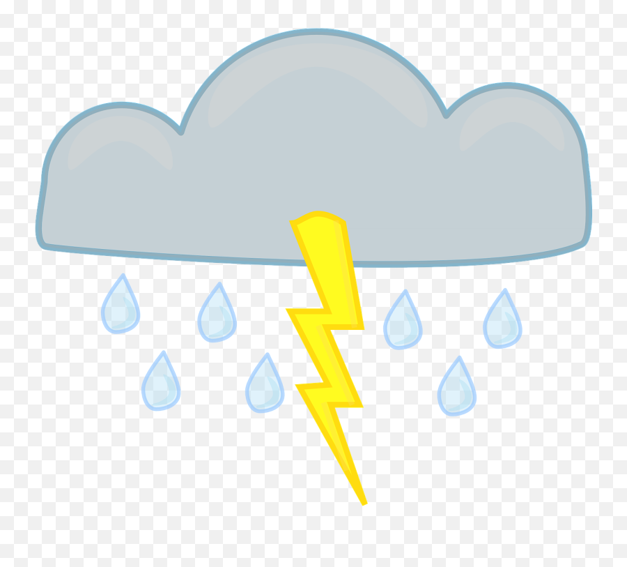 Thunderstorm Lightning Cloud Gray - Dibujos De Tormenta Eléctrica Emoji,Emoji Lightning Bolt And Umbrella