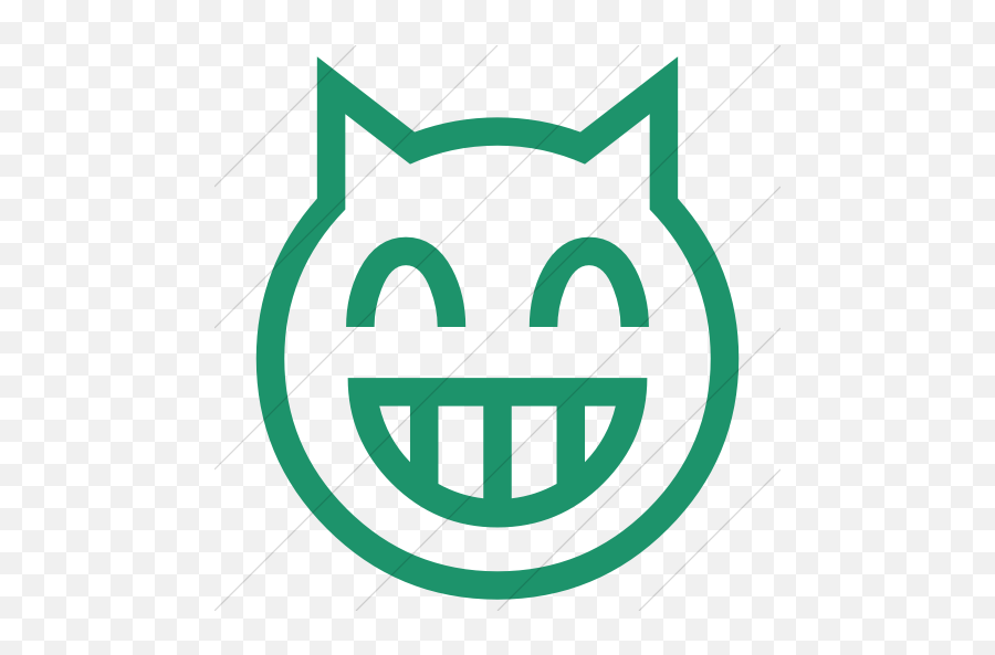 Iconsetc Simple Aqua Classic Emoticons Grinning Cat Face - Emoji Domain,Cat Emoticons