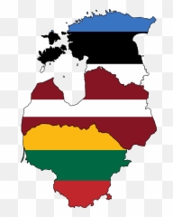Baltic States Flag Map - Baltic States Flags Emoji,Soviet Flag Emoji