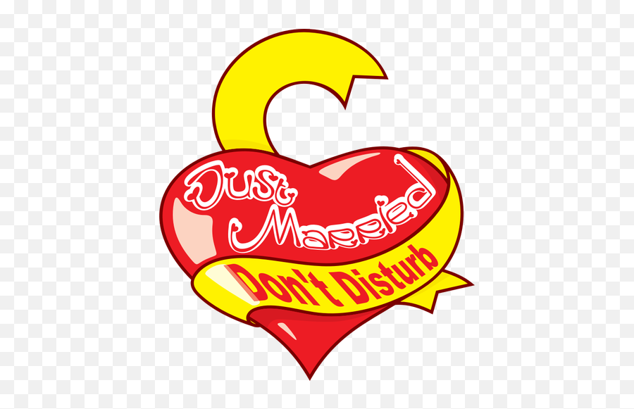 Just Married Heart Decoration Vector Clip Art - Just Married Clipart Emoji,Heart Sparkle Emoji
