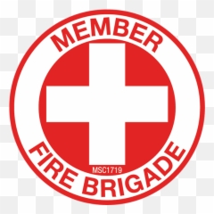 Fire Brigade Hard Hat Emblem - Circle Emoji