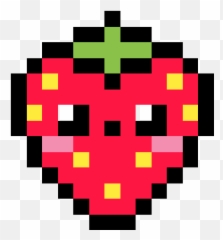 Pixilart - Minecraft Strawberry Pixel Art Emoji