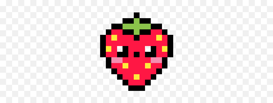 Pixilart - Minecraft Strawberry Pixel Art Emoji,Crescent Moon Emoticon