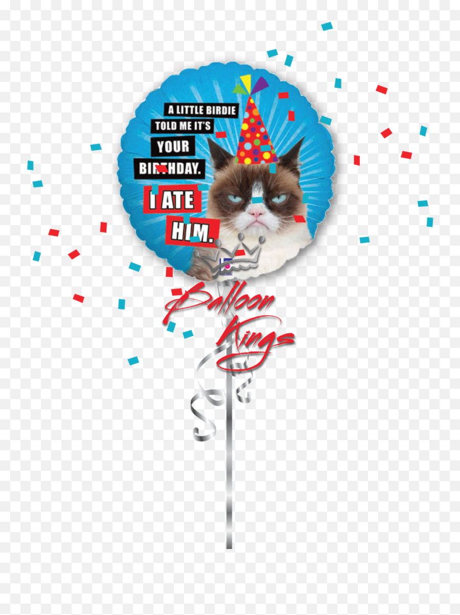 Hb Grumpy Cat - Balloon Happy Birthday Grumpy Cat Emoji,Grumpy Cat Emoji