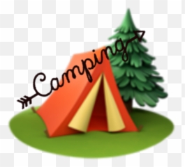 Camp Camping Emoji Mix Sticker - Christmas Day