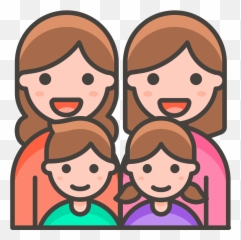 322 - Family Of 4 With Boys Clipart Emoji