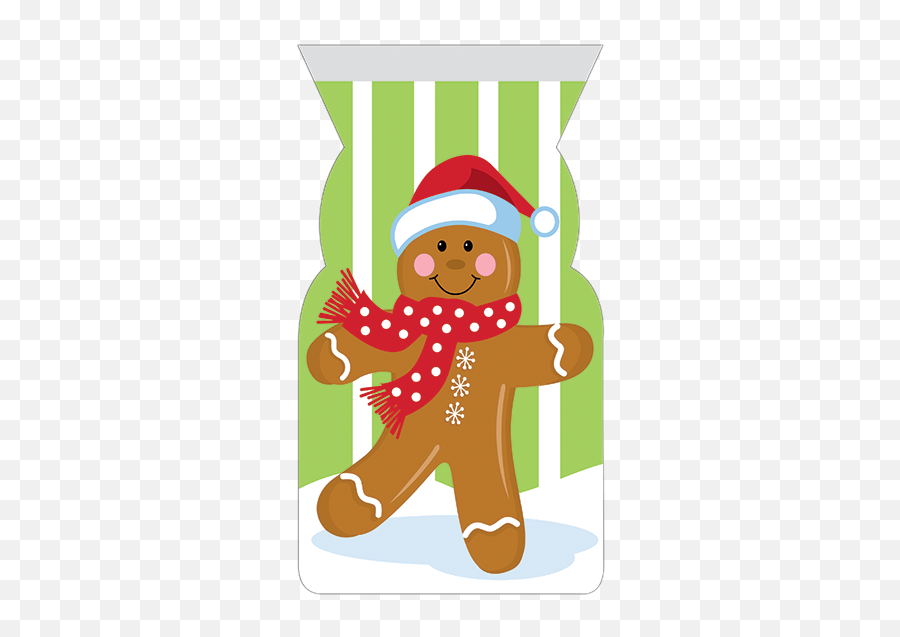 Gingerbread Man Zipper Treat Bag - Fictional Character Emoji,Gingerbread Man Emoji